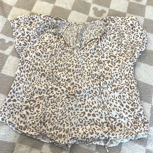 Women’s cheetah print blouse